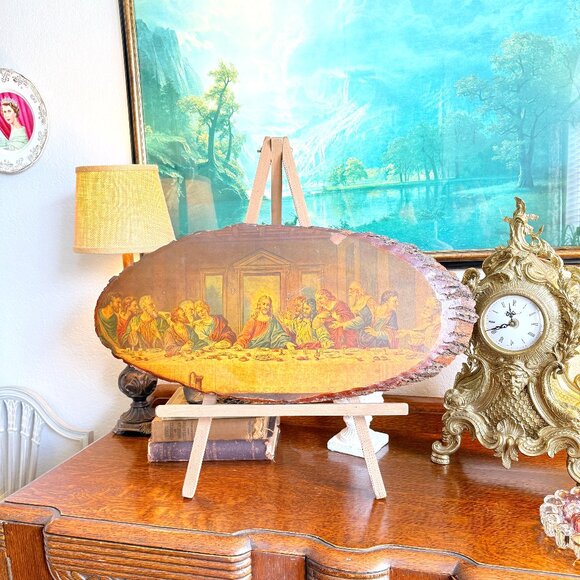 Vintage Other - Large Affordable MCM Last Super Picture on Raw Wood